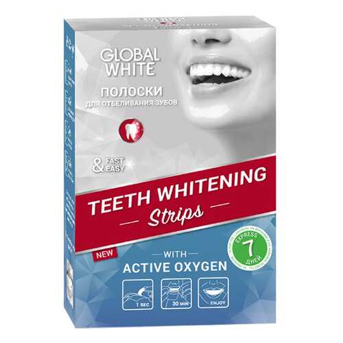 Пластина для отбеливания зубов Global White Teeth Whitening Strips Express в Mirra