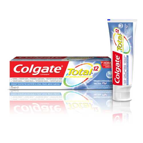 Зубная паста Colgate TOTAL12 Профессиональная чистка 75мл в Mirra