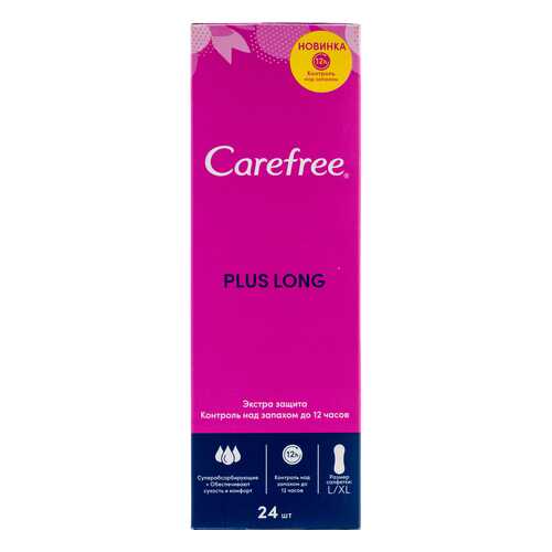 Салфетки carefree plus long, 24шт в Mirra