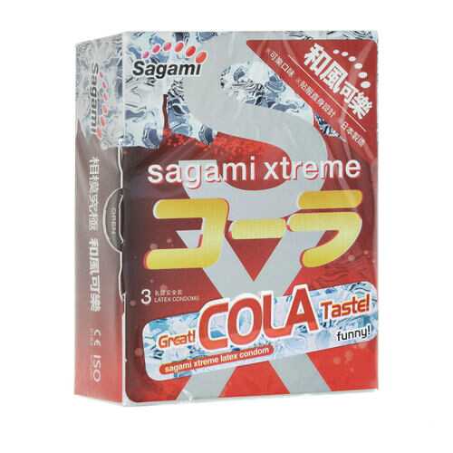 Презервативы Sagami Xtreme Cola ароматизированные 3 шт. в Mirra