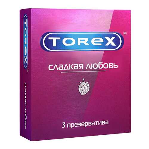 Презервативы Torex Сладкая любовь со вкусом клубники 3 шт. в Mirra