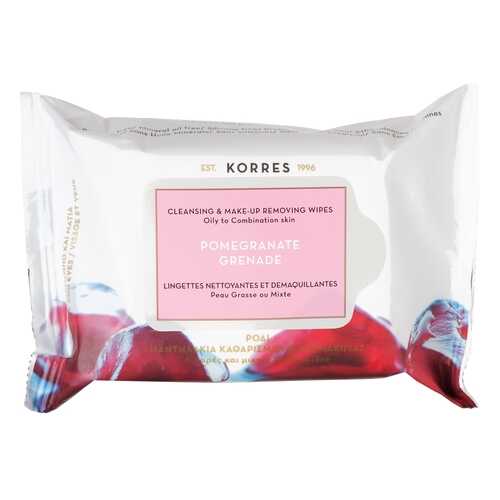 Korres Pomegranate Cleansing & Make Up Removing Wipes For Oily And Combination Skin в Mirra