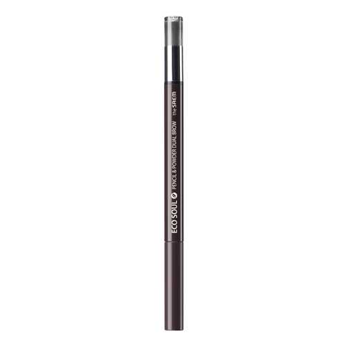 Карандаш для бровей The Saem Eco soul pencil & powder dual brow 03 Black gray 0,8 г в Mirra