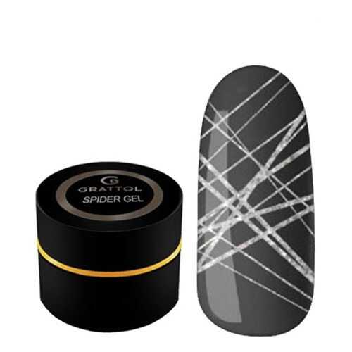 Grattol Гель-краска Spider Gel Silver в Mirra