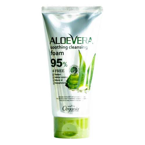 Пенка для умывания White Organia Aloe Vera Soothing Cleansing Foam 95% 130 г в Mirra