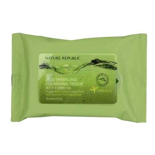 Салфетки для снятия макияжа Nature Republic Jeju Sparkling Cleansing Tissue, 15 шт. в Mirra