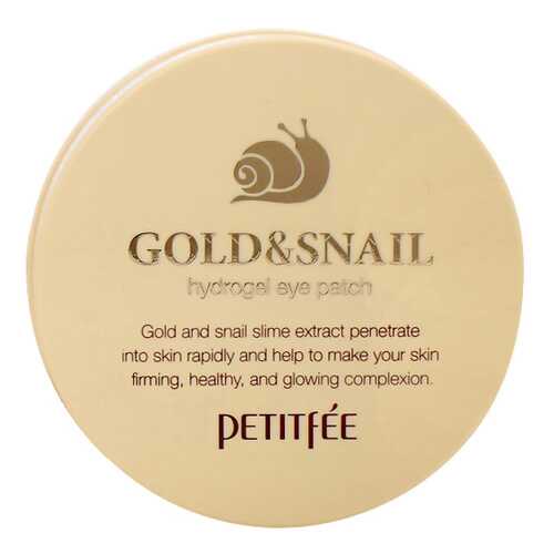 Патчи для глаз PETITFEE Hydro Gel Eye Patch Gold & Snail 60 шт в Mirra