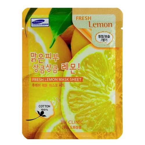 Маска для лица 3W Clinic Fresh Lemon Mask Sheet 23 мл в Mirra