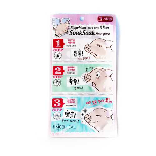 Маска для носа 3 шага Mediheal Piggy Mom SoakSoak Nose pack 3 step в Mirra