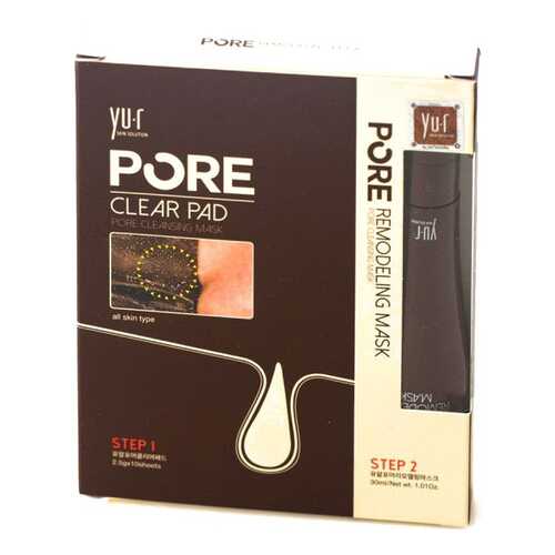 Наборы косметики для лица YU,R Pore clear pad cleansing mask Гель 30 мл 10 масок в Mirra