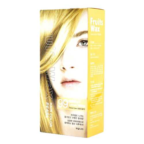 Краска для волос Welcos Fruits Wax Pearl Hair Color 99 Lemon Yellow 60 мл в Mirra